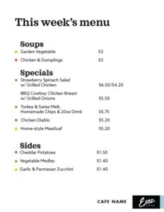 Menu PDF